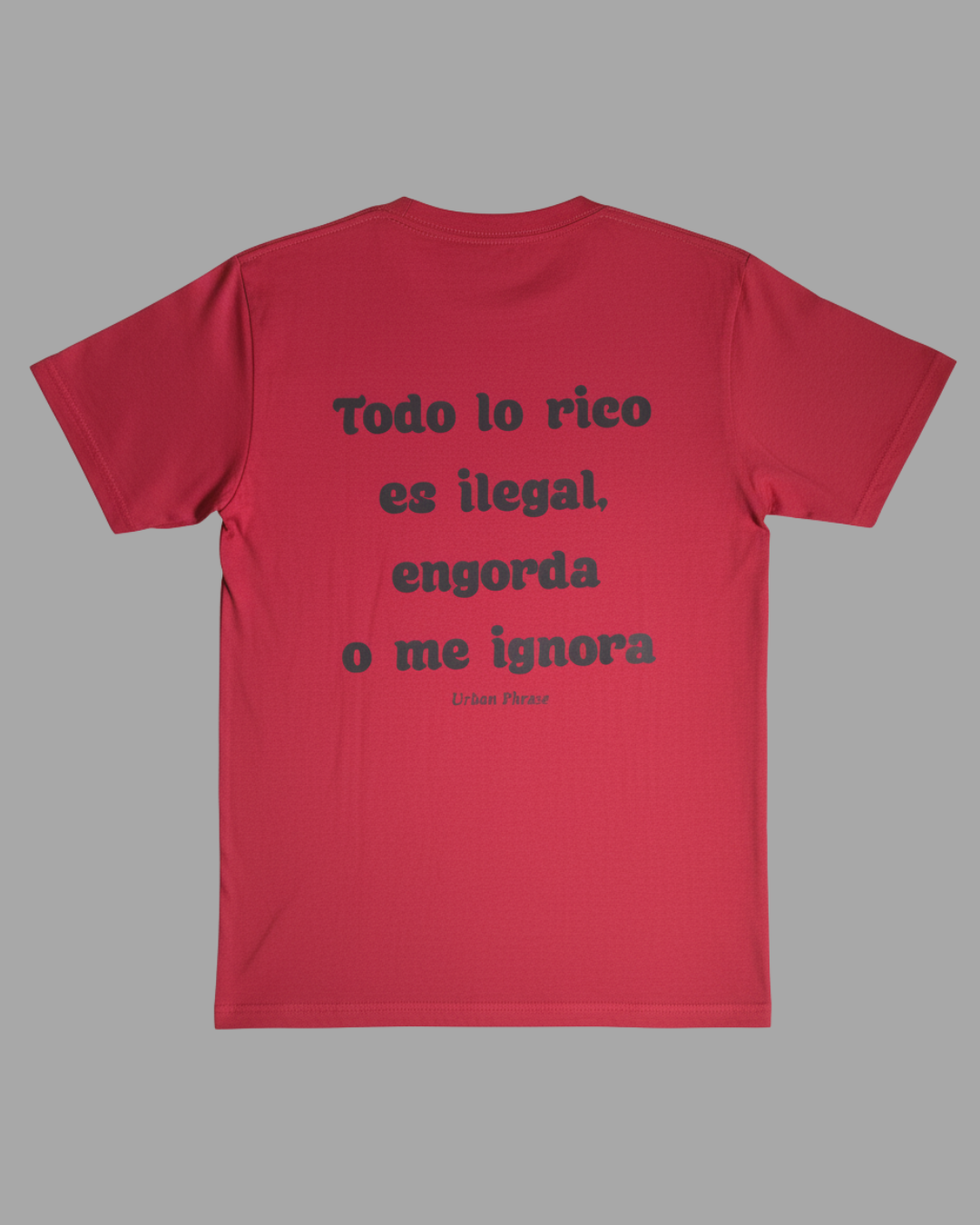 Polera Todo lo rico engorda, es ilegal o me ignora